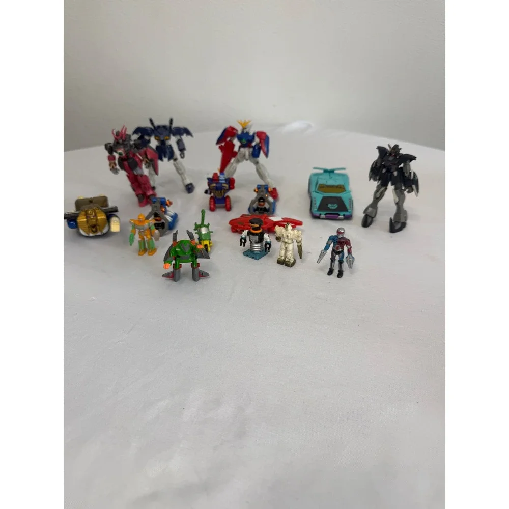 Vintage Gundam Power Rangers Transformers Action Figure Lot Mixed Mecha Toys